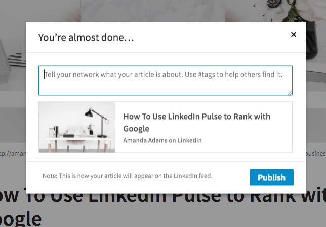 use linkedin pulse to drive traffic