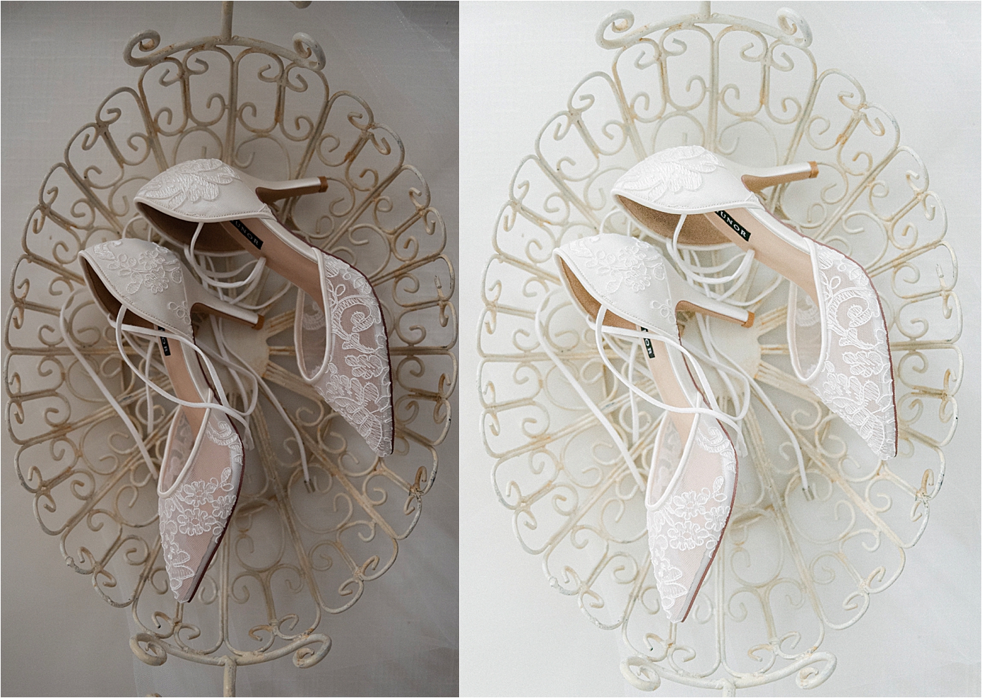 before and after editing photo in Lightroom