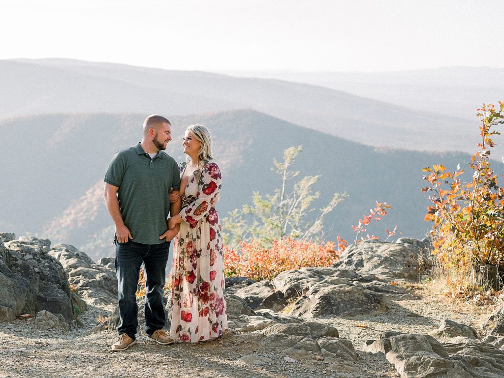 Blue Ridge Mountain Engagement at Ravens Roost Overlook