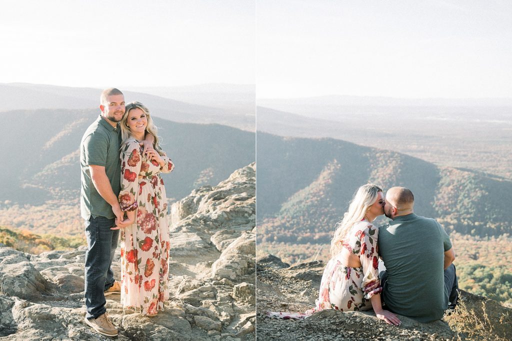 Blue Ridge Mountain Engagement at Ravens Roost Overlook