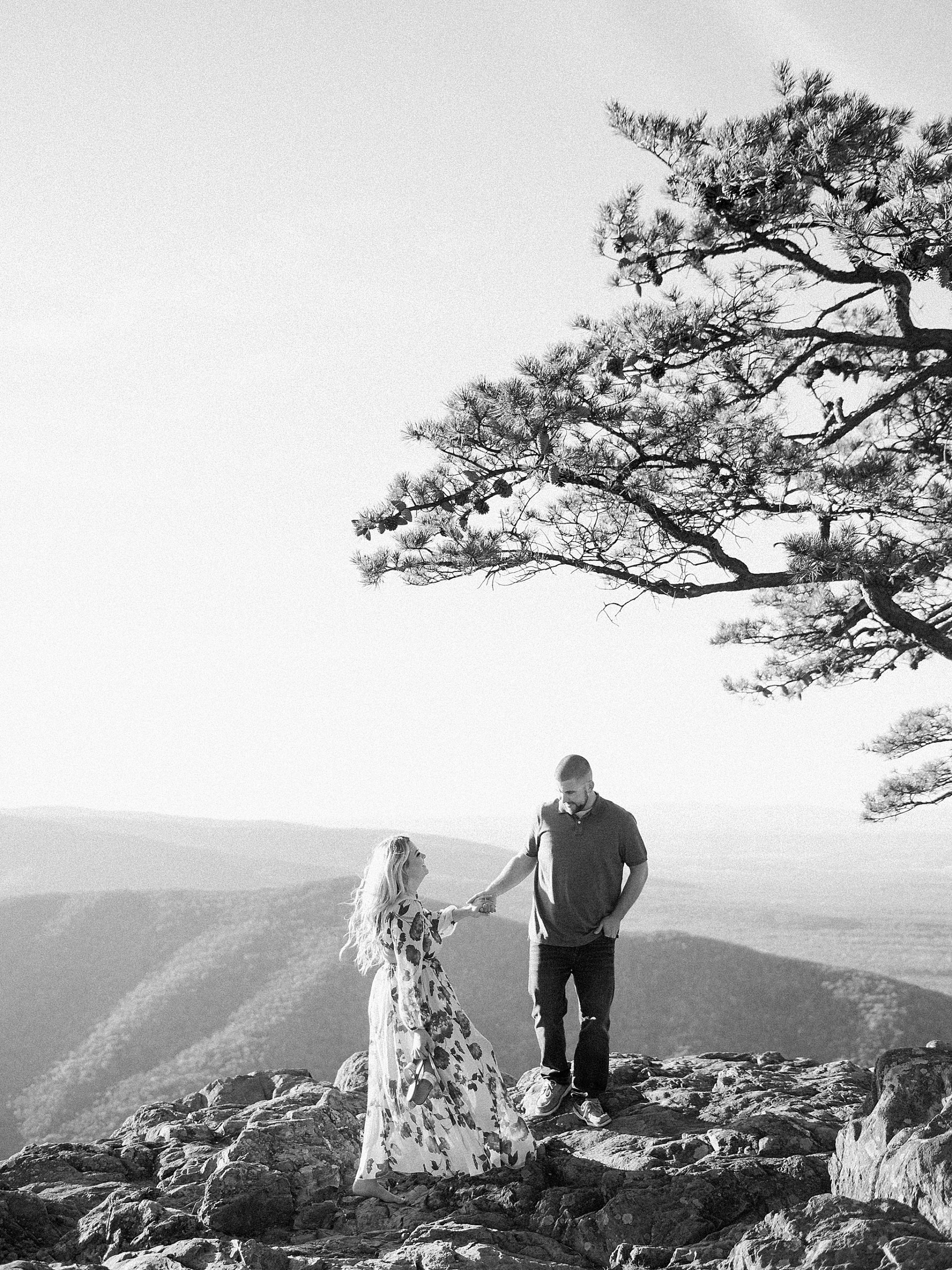 Blue Ridge Mountain Engagement at Ravens Roost Overlook