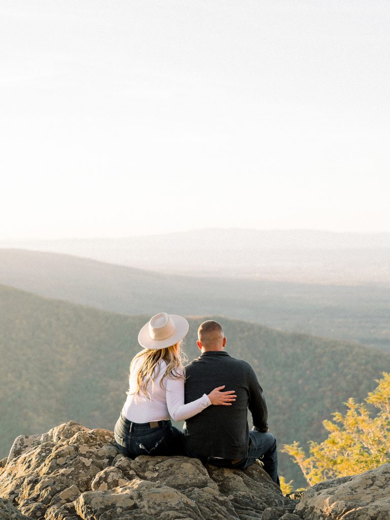 Blue Ridge Mountain Engagement at Ravens Roost Overlook
